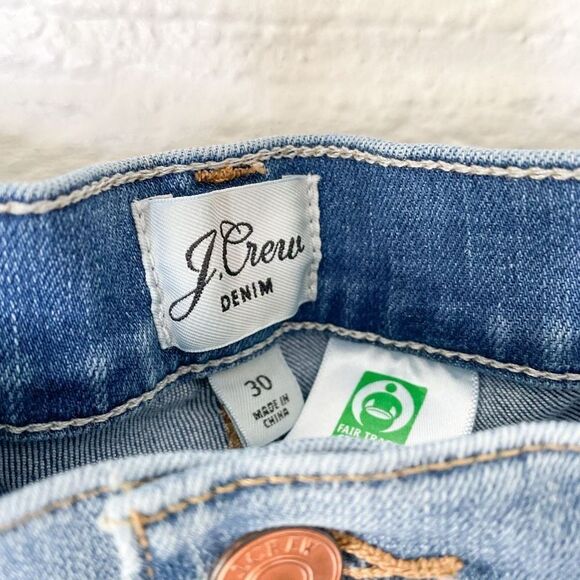 J. Crew 8" Toothpick Jeans in Horseshoe Wash Sz 30 - Picture 5 of 9